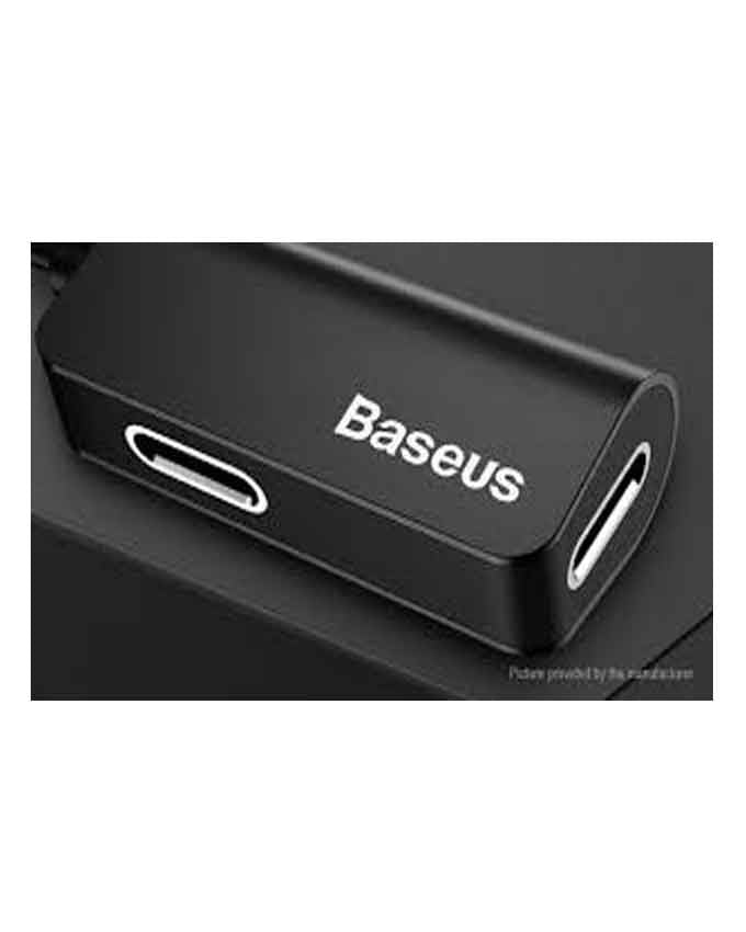 Baseus L37 iP Male to Double iP Female Adaptar - Black