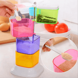 4-Layer Colorful 360 Degree Rotating Box Seasoning Rack