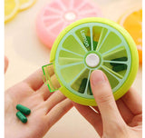 Portable One Week Mini Round Pill Box