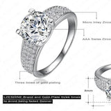 18KGP Platinum Plated Swiss Cubic Zircon Ring
