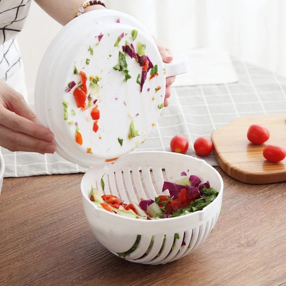 Salad Cutter Bowl Family Size Upgraded Salad Maker Dishwasher Safe