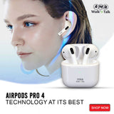 Earpods Pro 4 Mini with Advance Touch Sensor Control Wireless Bluetooth Earbuds 4th Gen Sports Bluetooth Headphones.