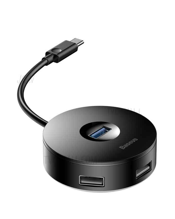 Baseus Round Box Type-C HUB Adaptar With 3 USB 3.0 USB 2.0 USB - Black
