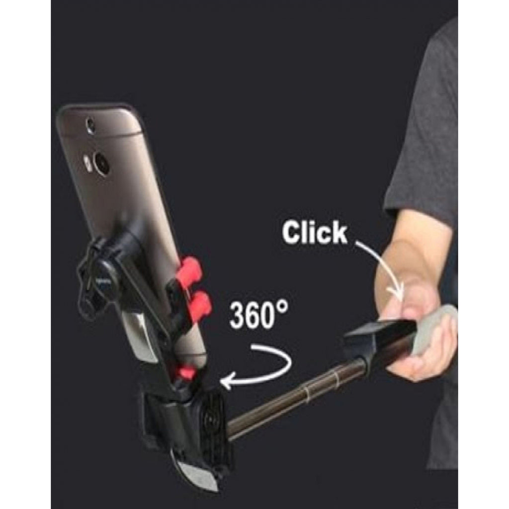 IPhoto 360 Degree Rotation Selfie Stick - Black