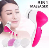 5 in 1 Face Massager & Cleanser - Pink