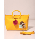 Bright Yellow Leather Baguette Bag