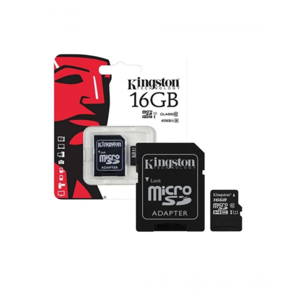16GB Class 10 Evo Micro SD Memory Card with Adapter